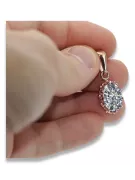 Vintage style Pendant Zircon Original Vintage 14K Rose Gold vpc008r