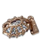 Pendentif de style vintage en zircon original vintage en or rose 14 carats vpc008r