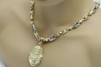 Medalionul lui Dumnezeu de Aur cu un lanț ★ zlotychlopak.pl ★ Aur 585 333 Preț scăzut