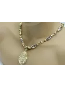 Gold God's medallion with a chain ★ zlotychlopak.pl ★ Gold 585 333 Low price