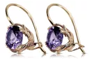 Alexandrite Original Vintage 14K Pendientes de oro rosa Vect029r