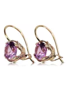 Earrings Amethyst Original Vintage 14K Rose Gold Vintage Jewlery vec029r