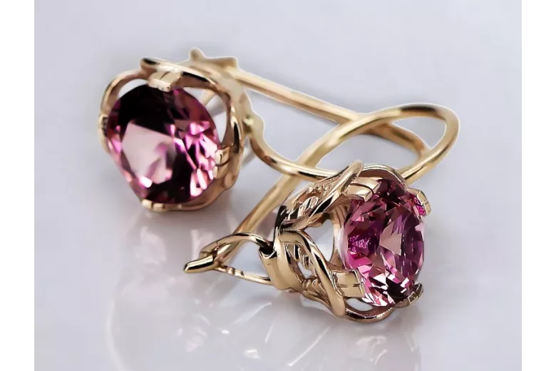 Ruby Original Vintage 14K Rose Gold Auskarai vec029r