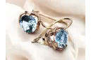 Aquamarine Original Vintage 14K Rose Gold Earrings Vintage Jewlery vec029r