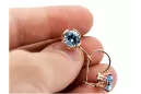 Aquamarine Original Vintage 14K Boucles d'oreilles Rose Vintage Jewlery vec029r