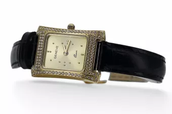 Or jaune 14k Geneve dame 0.33ct Montre diamant lwd002ydy