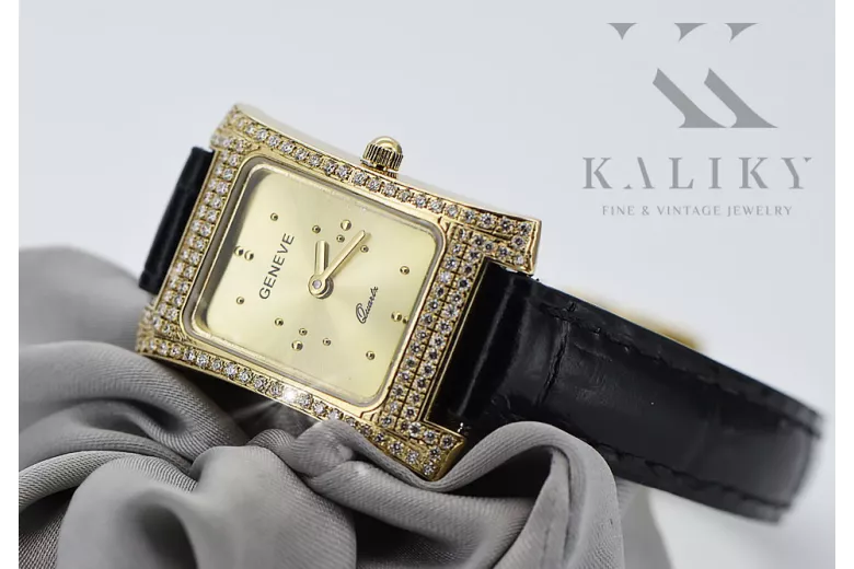 Χρυσό γυναικείο ρολόι ★ złotychlopak.pl ★ Καθαρό χρυσό 585 333 Χαμηλή τιμή!