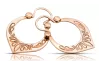 Vintage rose pink 14k 585 gold  Vintage Gipsy earrings ven176