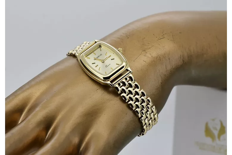 Gold men's watch Geneve ★ zlotychlopak.pl ★ Gold purity 585 333 Low Price!