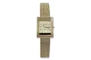 14K Gold Diamond Women's Watch, Rectangle 0.25ct lwd035ydg)