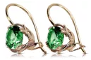 Earrings Vintage Jewlery Emerald Original Vintage 14K Rose Gold vec029r