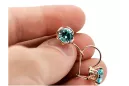 Earrings Vintage Jewlery Emerald Original Vintage 14K Rose Gold vec029r