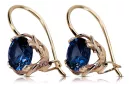 Sapphire Original Vintage 14K Rose Gold Cercei Vintage craft vec029r