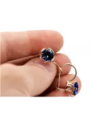 Sapphire Original Vintage 14K Rose Gold Cercei Vintage craft vec029r