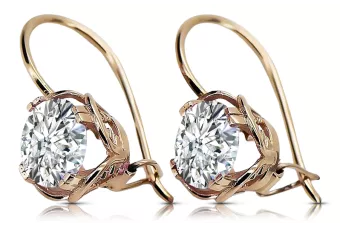 Сережки Vintage style Zircon Original Vintage 14K Rose Gold vec029r