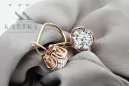 Earrings Vintage style Zircon Original Vintage 14K Rose Gold vec029r