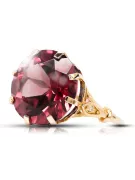 Ruby Original Vintage 14K Rose Gold Inel Bijuterii vintage vrc073