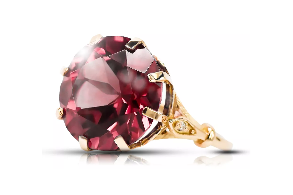 Ruby Original Vintage 14K Rose Gold Inel Bijuterii vintage vrc073