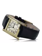 Yellow 14k 585 gold square men's Geneve watch mw010ydg