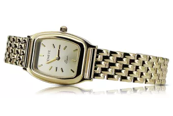 Geltonas 14k 585 auksinis Lady Geneve rankinis laikrodis lw042ydy&lbw004y