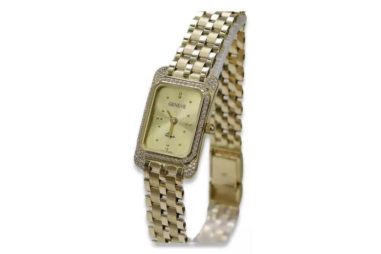 Reloj de oro para hombre Geneve ★ zlotychlopak.pl ★ Pureza de oro 585 333 Precio bajo!