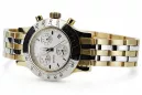 Yellow gold men's Lady Geneve round watch mw068yw