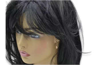 Rusă roz roz sovietic 14k 585 aur URSS Cercei cu frunze de epocă ven078