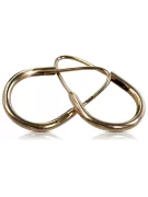 Vintage rosa 14k 585 gold Hoops Ohrringe ven021