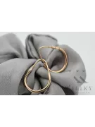 Rosa vintage rosa 14k 585 oro pendientes ven021