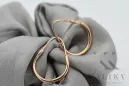 Vintage rosa 14k 585 gold Hoops Ohrringe ven021