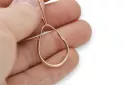 Vintage rosa 14k 585 gold Hoops Ohrringe ven021