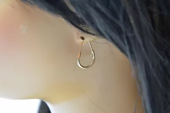 Російська троянда рожева радянська 14к 585 золото СРСР Вінтажні обручі сережки ven103