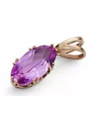 Pendant Vintage style Amethyst Original Vintage 14K Rose Gold vpc019r