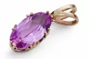 Anhänger Vintage-Stil Amethyst Original Vintage 14 K Roségold vpc019r