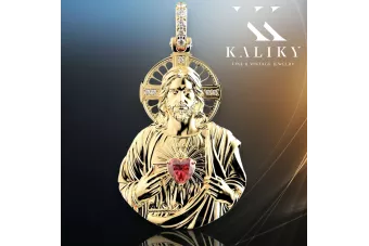 Jezus Medaillon Ikone Anhänger ★ https://zlotychlopak.pl/de/ ★ Gold 585 333 niedriger Preis