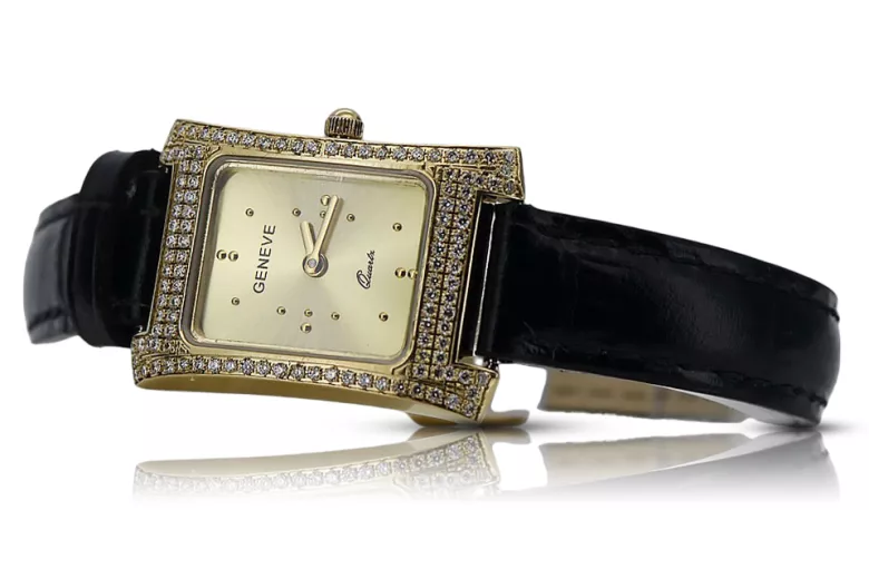 Χρυσό γυναικείο ρολόι ★ złotychlopak.pl ★ Καθαρό χρυσό 585 333 Χαμηλή τιμή!