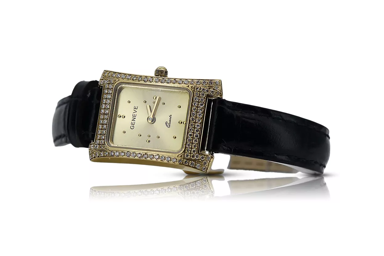 Χρυσό γυναικείο ρολόι ★ złotychlopak.pl ★ Καθαρό χρυσό 585 333 Χαμηλή τιμή!