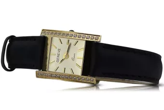Gold men's watch Geneve ★ zlotychlopak.pl ★ Gold purity 585 333 Low Price!