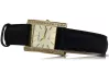 Yellow 14k gold leather Lady watch Geneve lw035ydg