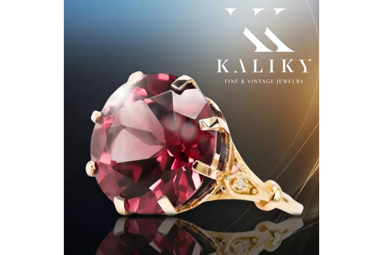 Ruby оригінальний старовинний 14K rose gold ring старовинне jwlery vrc073