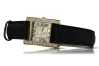 Yellow 14k gold leather Lady watch Geneve lw035ydy