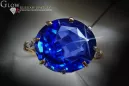 خاتم أصلي من الذهب الوردي عيار 14 قيراطًا مرصع بالياقوت الأزرق من مجموعة Vintage Jewelry vrc073r