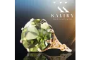 Žiedas Geltonas Peridotas Originalus Vintage 14K Rožinis Auksas Vintage Juvelyrinės vrc073r