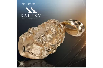 Jezus Medaillon Ikone Anhänger ★ zlotychlopak.pl ★ Gold 585 333 niedriger Preis