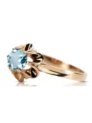 Vintage Ring Aquamarine Original Jahrgang 14K Rose Gold vrc004r