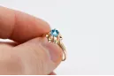 Vintage Ring Aquamarine Original Jahrgang 14K Rose Gold vrc004r