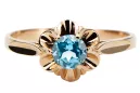 Vintage Ring Aquamarine Original Vintage 14K Rose Gold vrc004r