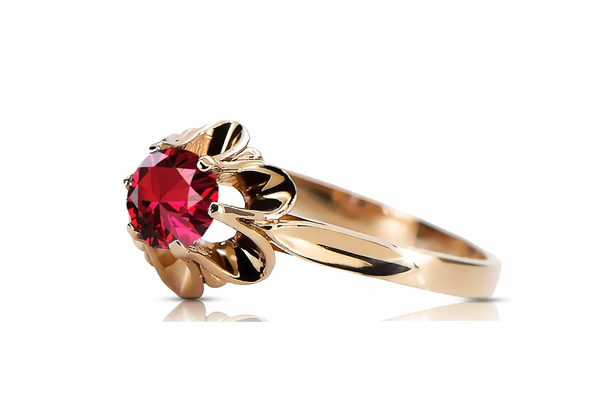 Ruby Original Vintage 14 Karat Roségold Ring Vintage Handwerk vrc004r