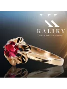 Ruby Original Vintage 14K Rose oro anillo vintage artesanía vrc004r