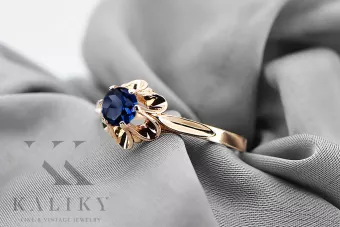 Vintage Ring Sapphire Original Vintage 14K Rose Gold vrc004r
